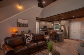 Skyfall | Cabin Rentals of Georgia | View of living room and kitchen