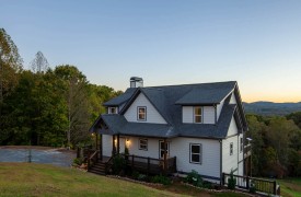 Skyfall | Cabin Rentals of Georgia | Modern mountain home exterior in Morganton, GA