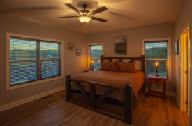 Skyfall | Cabin Rentals of Georgia | Main Level Master King Suite with windows
