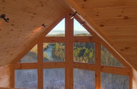 Riverview Lodge | Cabin Rentals of Georgia | Window Wall From Loft